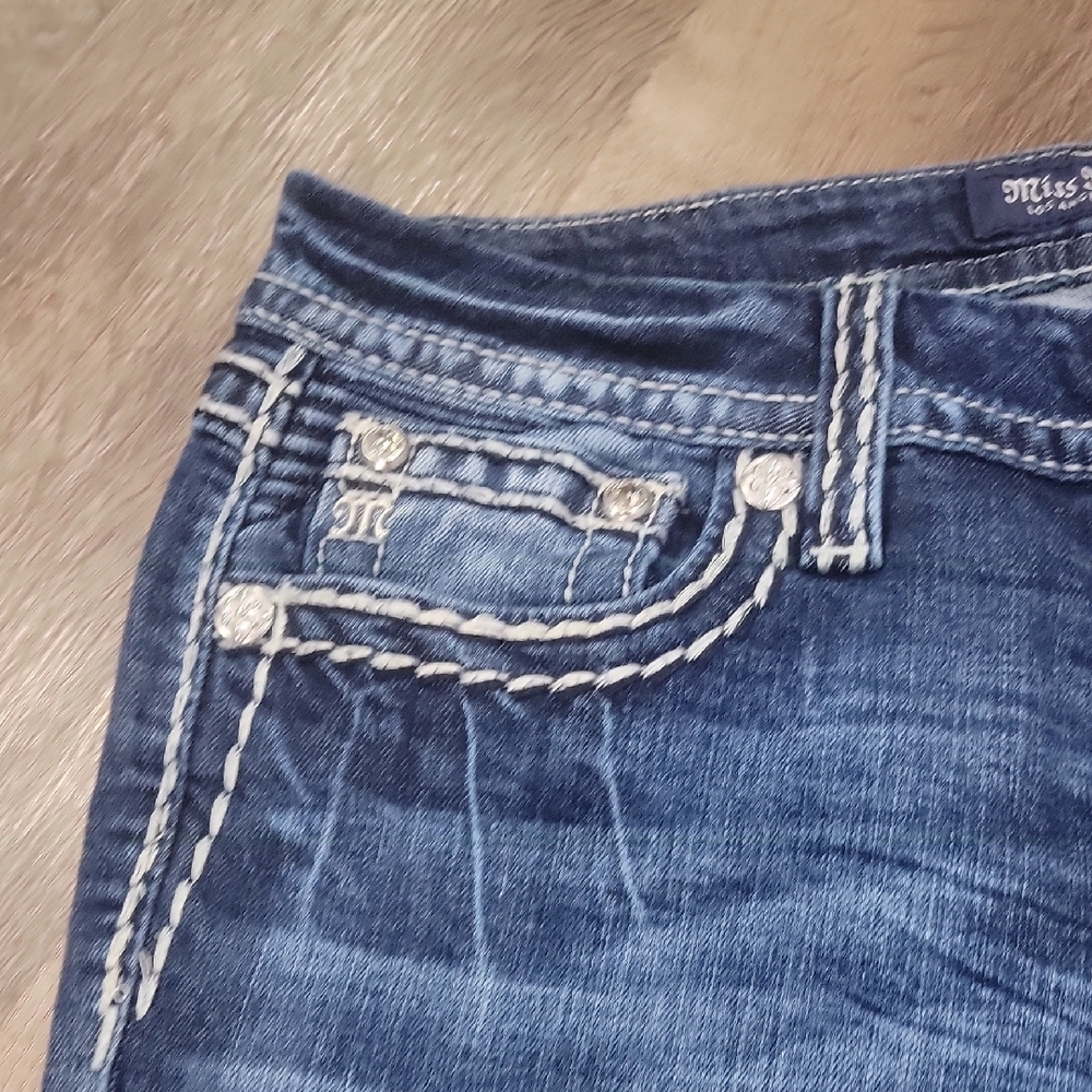 MISS ME Boot Cut Jeans with Distressed Details - Picture 4 of 9